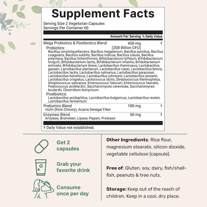 Micro Ingredients 8-in-1 Multi Collagen Pills & Mega Probiotics 200 Billion CFU Veggie Capsules | 2 Pack Bundle | Hydrolyzed Peptides + Hyaluronic Acid & Vitamin C | 40 Strains + Inulin & Bromelain - PrimeBioHealth - canada supplements