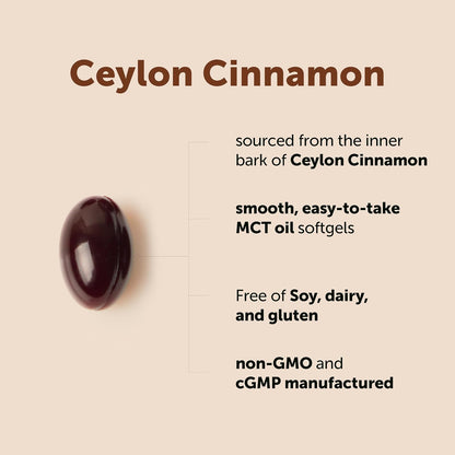 Micro Ingredients Ceylon Cinnamon, 300 Softgels | Cinnamon Supplements with MCT Oil | Non-GMO, Gluten Free - PrimeBioHealth - canada supplements
