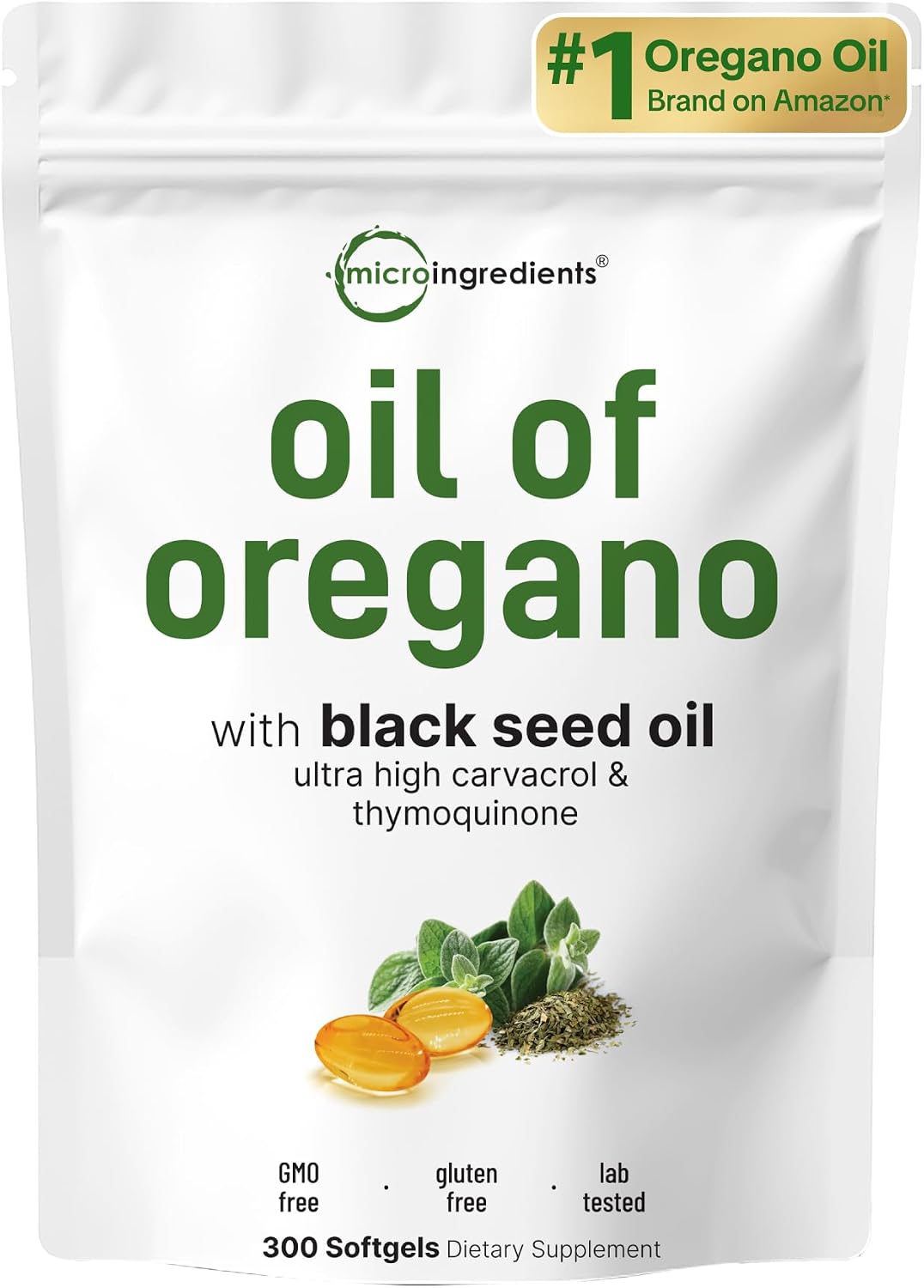 Micro Ingredients Oil of Oregano Softgels & Pure Triple Magnesium Complex 400mg Capsules | 2 Pack Bundle | 4X Strength Thymoquinone with Black Seed | Glycinate, Malate, & Taurate Forms - PrimeBioHealth - canada supplements
