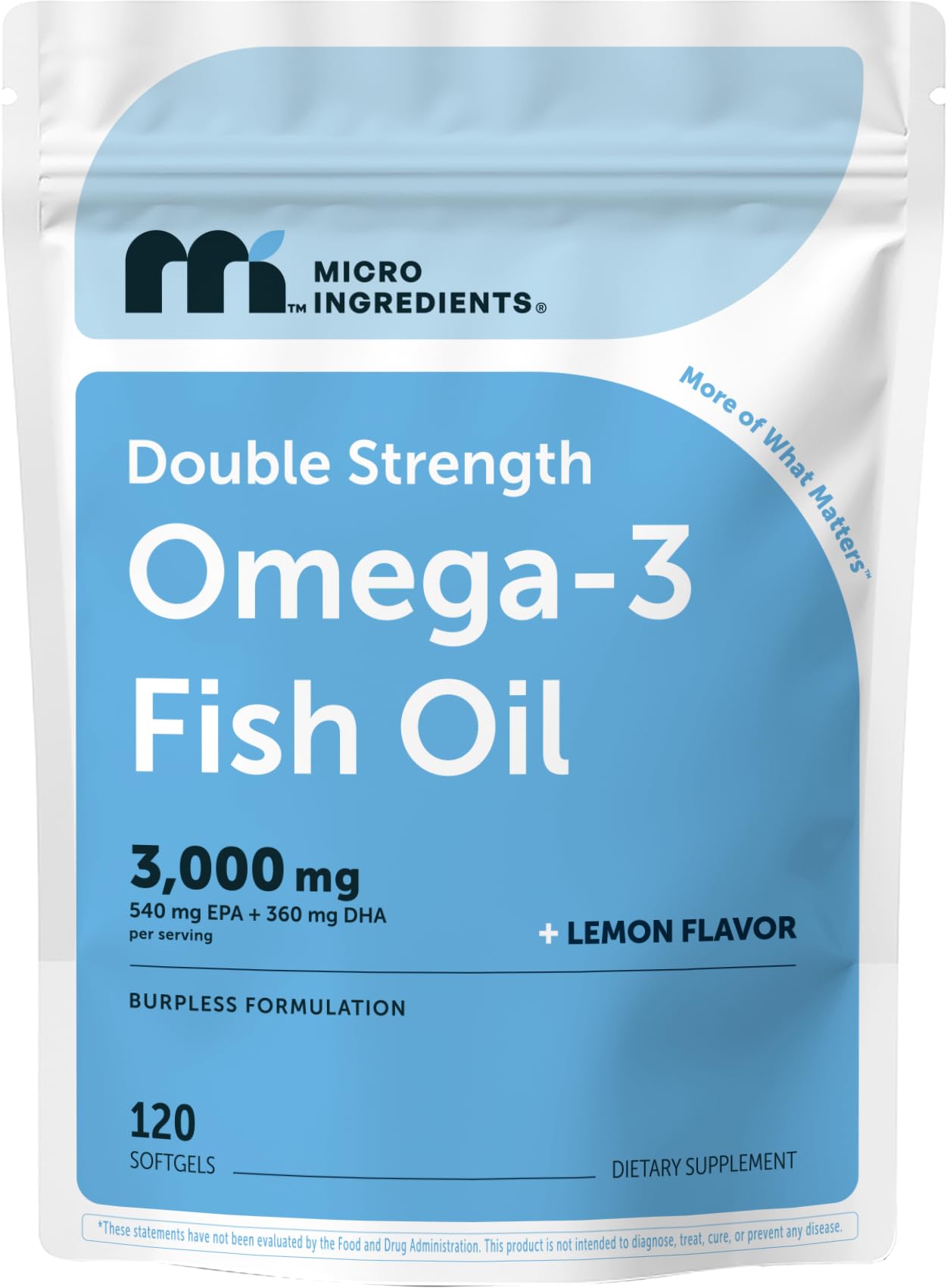 Micro Ingredients Omega 3 Fish Oil Supplements 3,000mg Per Serving, 240 Softgels | Lemon Flavored – Burpless | EPA 540mg + DHA 360mg | Deep Sea Fish - PrimeBioHealth - canada supplements