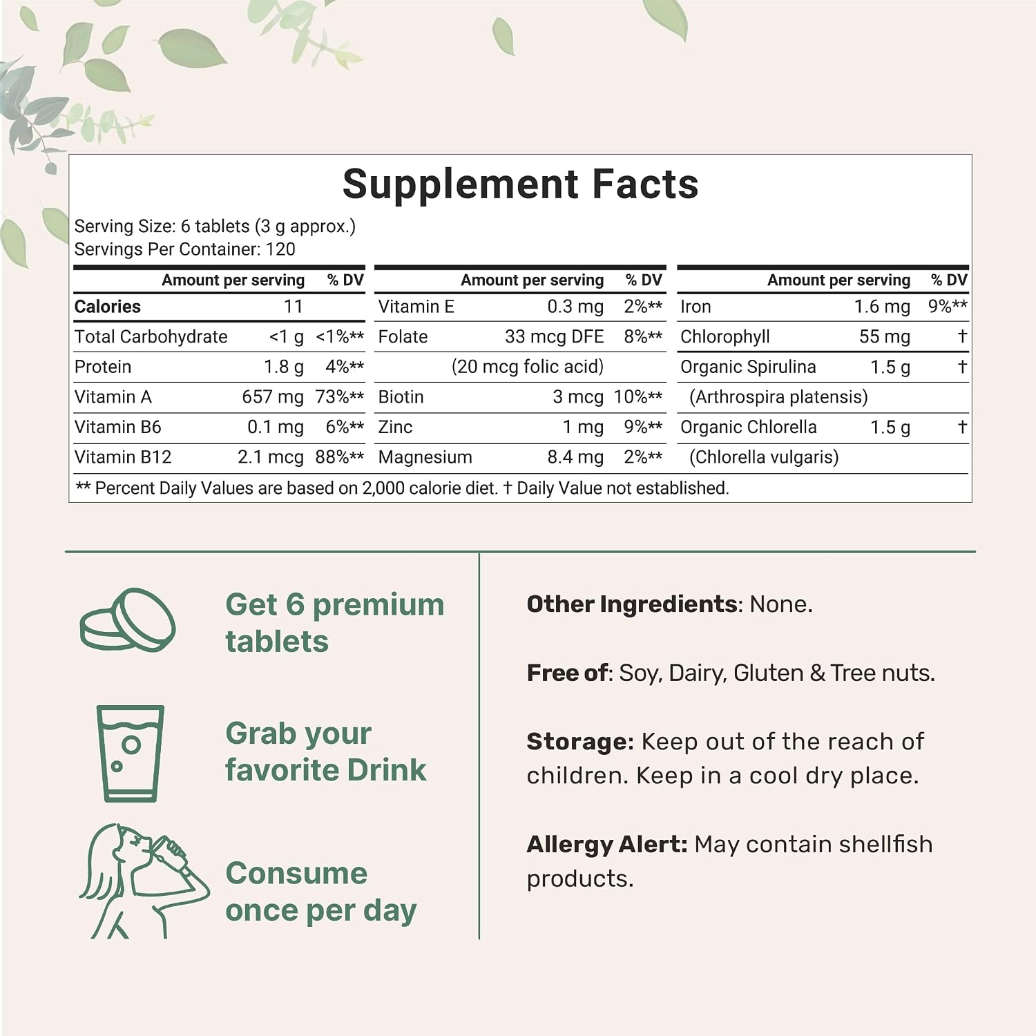 Micro Ingredients Organic Chlorella Spirulina 3000mg Tablets & Vitamin D3 5000iu + K2 100mcg Bundle 2 Pack | Cracked Cell Wall, Rich in Vegan Protein & Chlorophyll | Essential Sunshine Vitamins - PrimeBioHealth - canada supplements