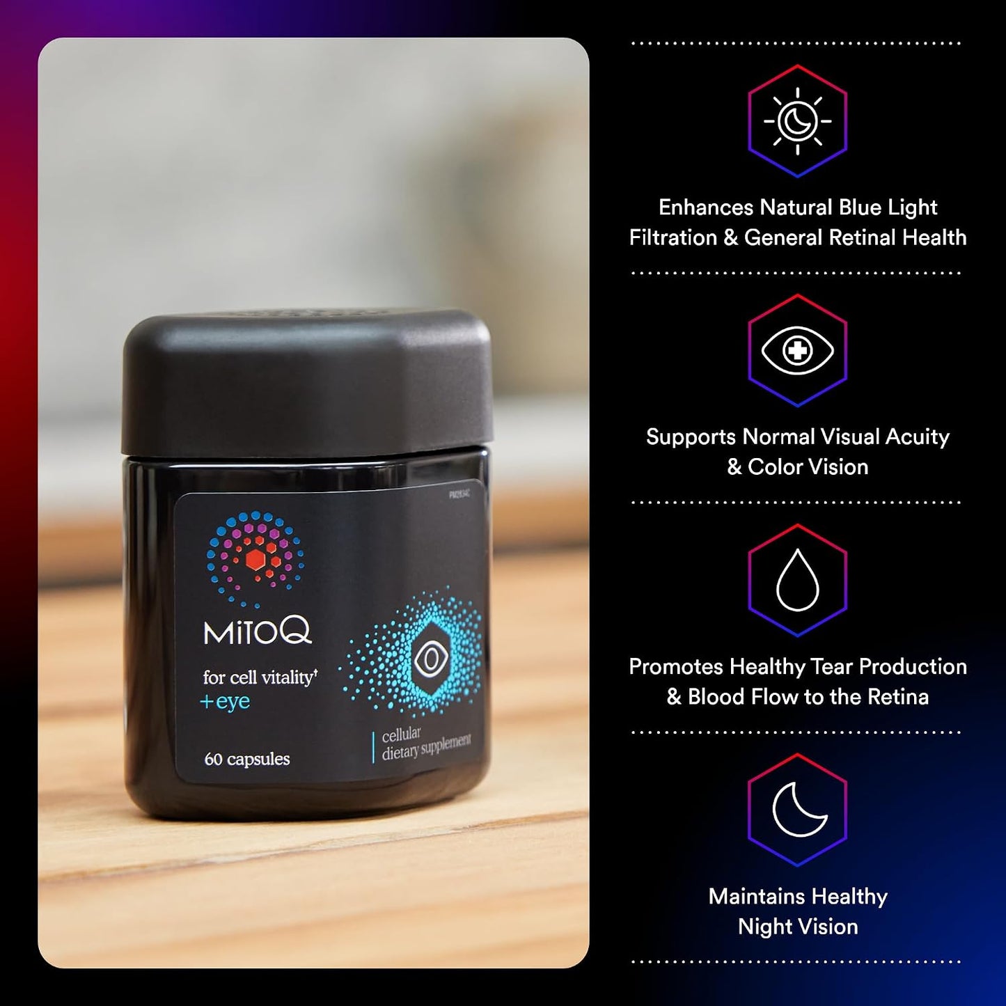 MitoQ +Liver & +Eye Bundle: Advanced Antioxidant Supplements for Metabolism, Detox & Blue Light Protection | Supports Liver Health, Eye Vitality & Natural Detox (2 x 60 Capsules) - PrimeBioHealth - canada supplements