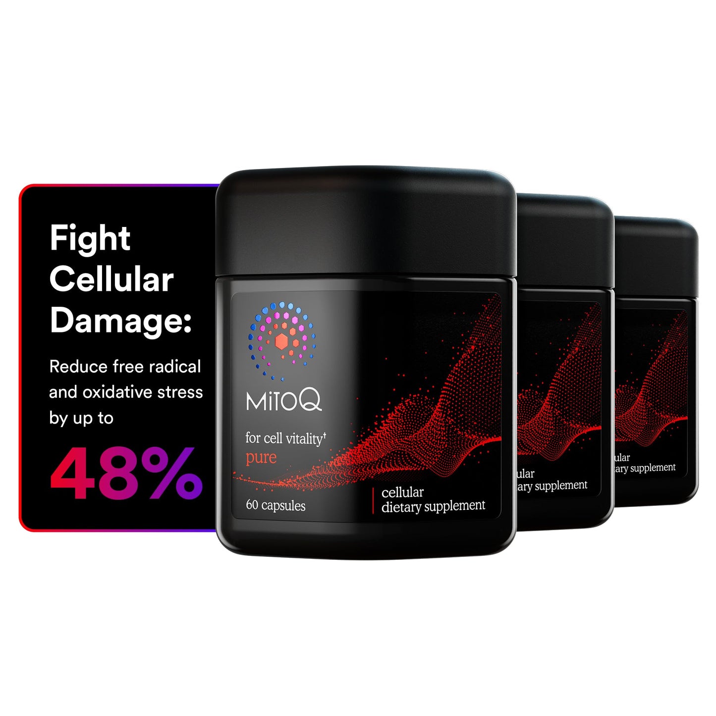 MitoQ Pure Advanced Mitochondria Supplement - Superior Bioavailability to CoQ10 - Patented Vitality Supplement for Sustained Energy, Heart Health, Metabolic Support, and Healthy Aging (60 Capsules) - PrimeBioHealth - canada supplements