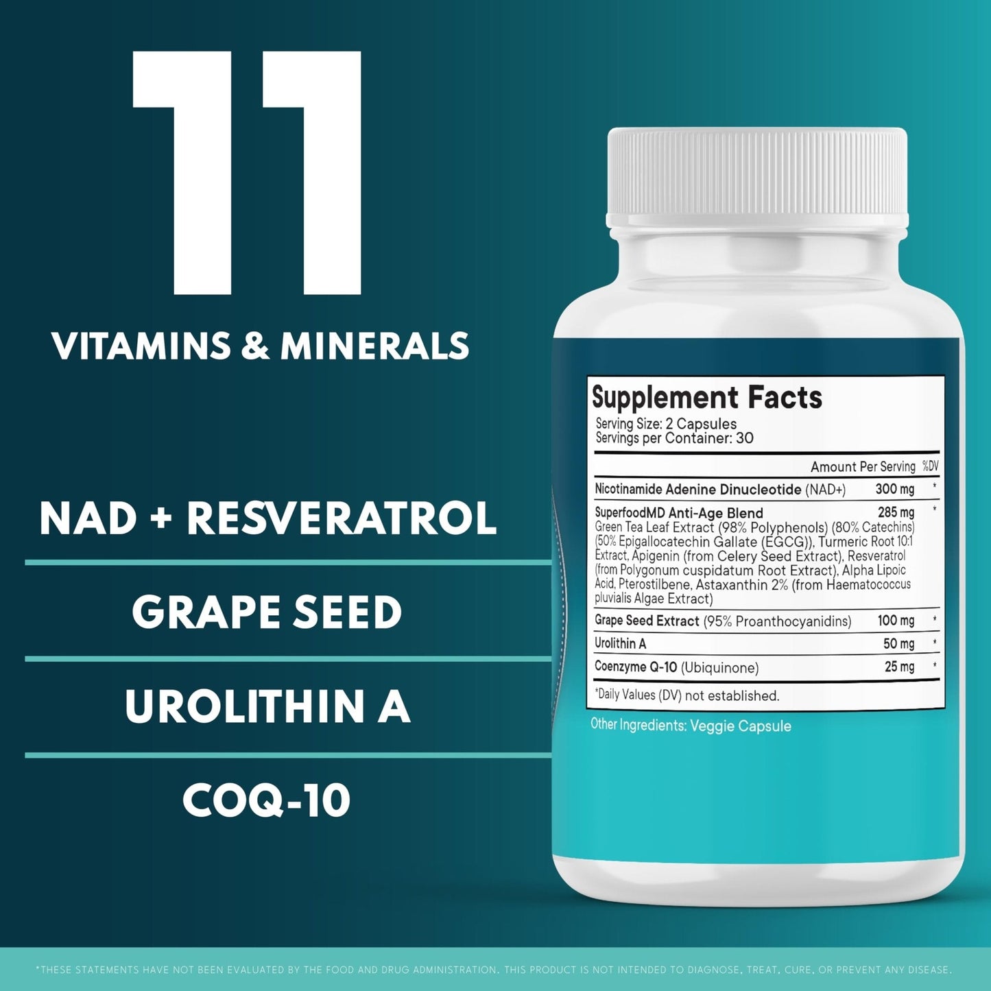 NAD+ Supplement Liposomal + Resveratrol for Women & Men, Astaxanthin, CoQ10, Alpha Lipoic Acid, Green Tea - 120 Count - PrimeBioHealth - canada supplements