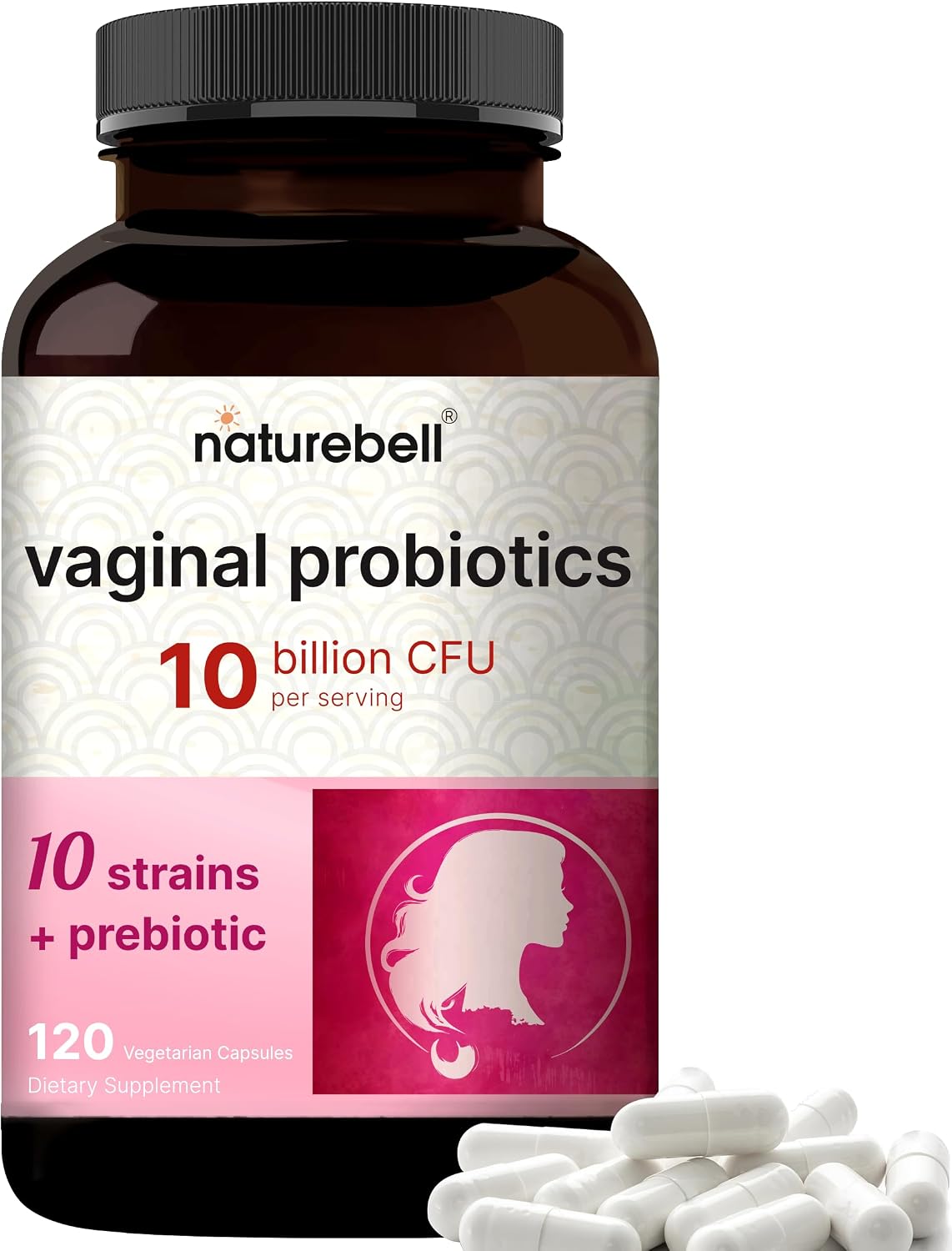 NatureBell Magnesium Glycinate Capsules 500mg & Vaginal Probiotics for Women in Veggie Capsules | Bundle Pack | Chelated & Purified Mineral | 10 Strains & 10 Billion CFU - PrimeBioHealth - canada supplements