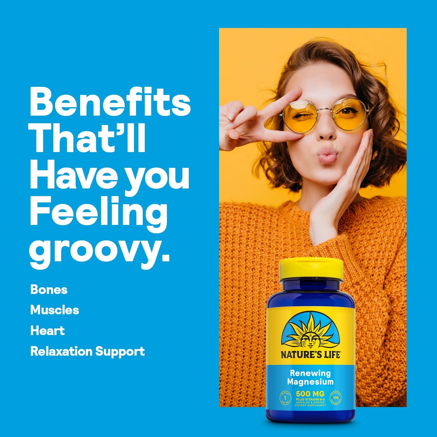 Nature’s Life Renewing Magnesium 500 mg - Magnesium Citrate, Magnesium Malate, Magnesium Oxide Plus Vitamin B-6 - Muscles and Nerves Support - Lab Verified - 275 Servings, 275 VegCaps - PrimeBioHealth - canada supplements