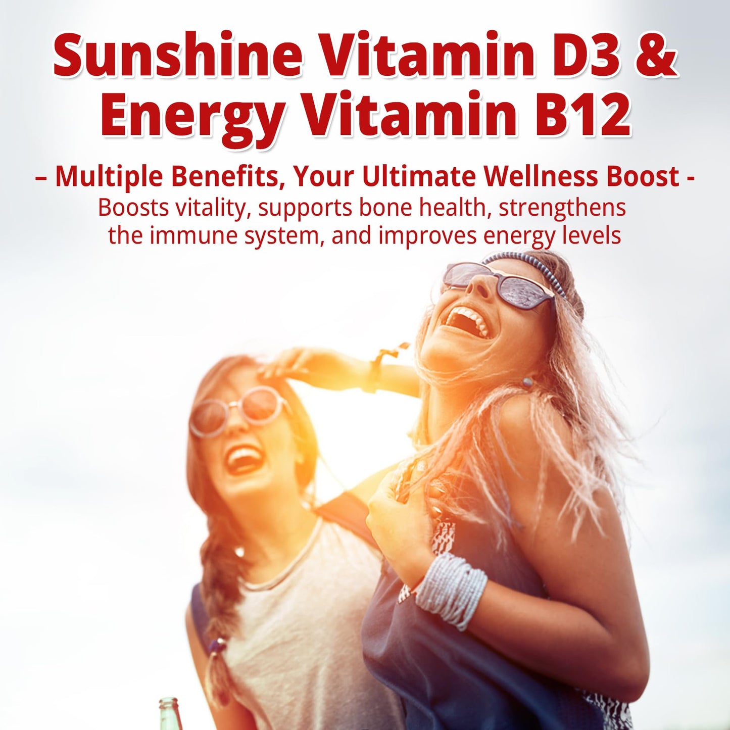 NEVISS 2Pack Vegan Vitamin D3 + Vitamin B12 Gummies, High Potency D3 5000IU & 1000 mcg Methylated B12, Vitamin D3 and B12 for Adults, Support Bone Health, Immune & Energy Supplement, 120 Count - PrimeBioHealth - canada supplements