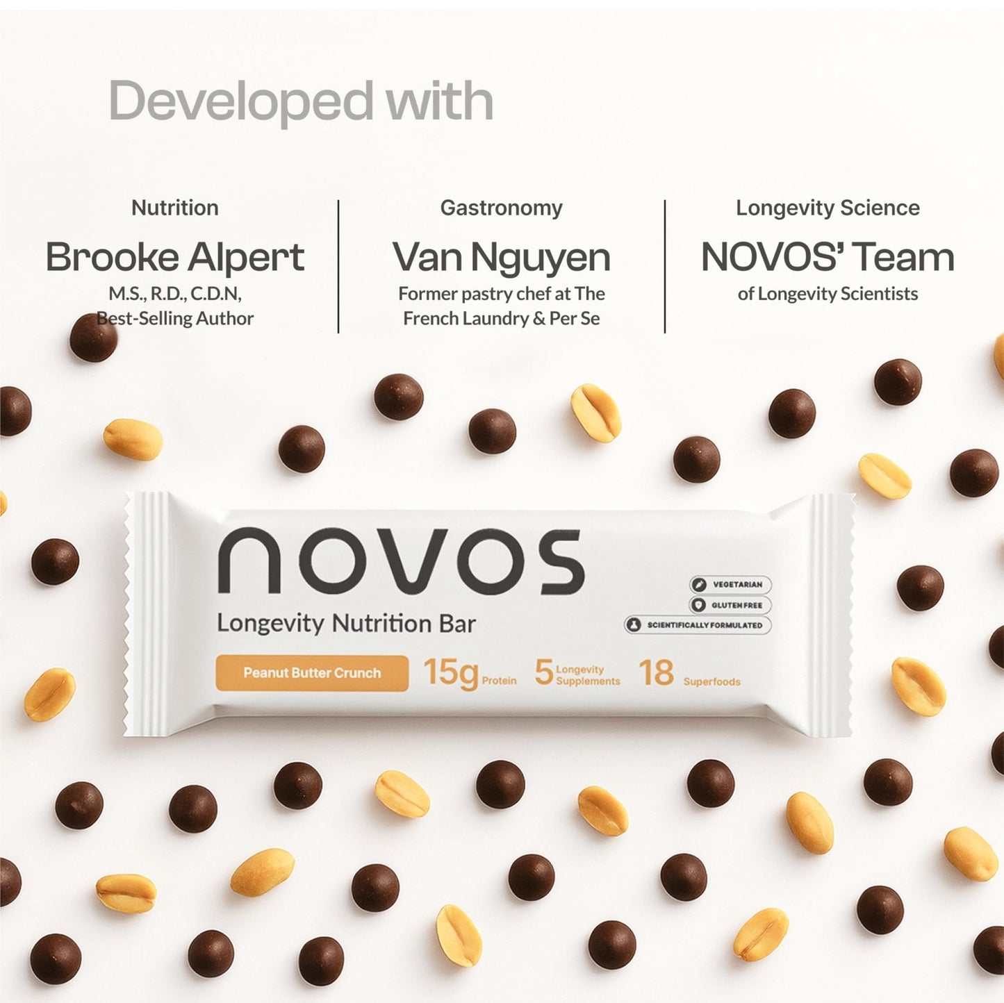 Novos Longevity Protein Bar | 15g Protein, 20 Superfoods, 5 Longevity Ingredients for Men & Women | Supports Skin, Mind & Mood | Mixed Berry Crunch (12-Pack) - PrimeBioHealth - canada supplements