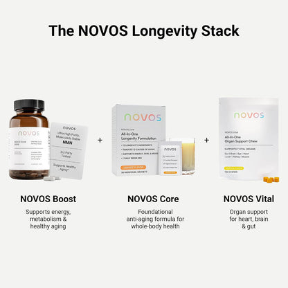 Novos Vital Chews | All-In-One Organ Support | Liver, Brain, Eyes, Heart & Gut Support for Men & Women | Nattokinase, Lutein, Inulin, Rutin & More | Tropical Flavor (120 Count) - PrimeBioHealth - canada supplements