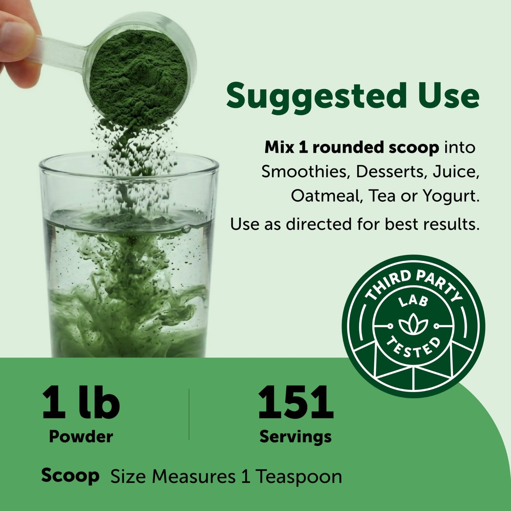Organic Spirulina Powder, 1lb | Blue-Green Algae, Naturally Occurring Vegan Protein, Vitamins & Minerals | Source of Natural Chlorophyll & Enzymes | Non-GMO, Gluten-Free, No Additives - PrimeBioHealth - canada supplements