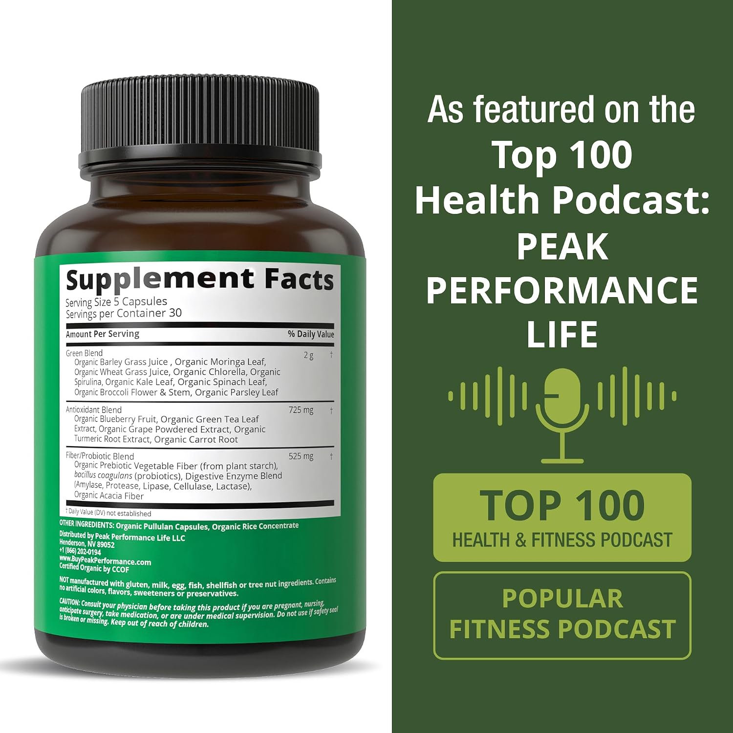Organic Super Greens 150 Capsules - Green Juice Superfood Supplement with 25 All Natural Organic Ingredients. Max Energy and Detox Super Food Pills with Spirulina, Spinach, Kale, Turmeric, Probiotics - PrimeBioHealth - canada supplements