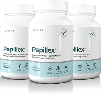 Papillex Dietary Supplement Tablets All Natural Immune Support - Immunity Defense - Best Immune System Booster - Organic 60 Capsules Bottle (3 Pack) - PrimeBioHealth - canada supplements