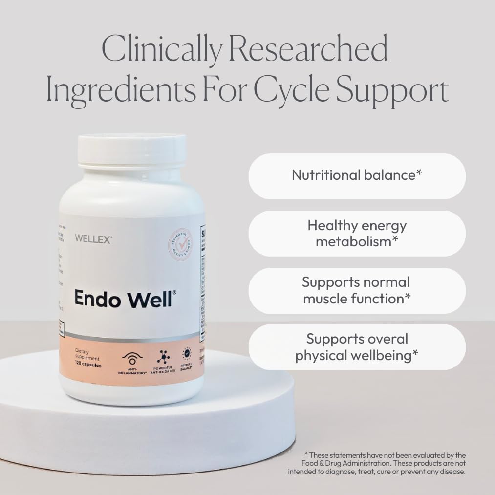 Papillex Endo Well | Women’s Cycle Support | Monthly Wellness, Muscle Function & Energy Metabolism | Magnesium, Pea, DIM & Ashwagandha | Doctor-Formulated, Clean Ingredients - PrimeBioHealth - canada supplements