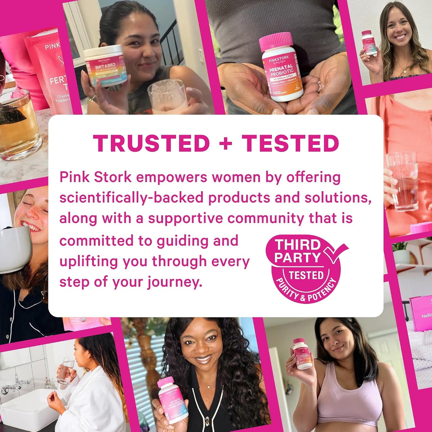 Pink Stork Hormone Balance Gummies for Women, 60 Vegan Gummies | PMS, Menopause & Perimenopause Support, Mood, Digestion, Temperature Comfort + Energy, Red Raspberry Leaf, Black Cohosh - PrimeBioHealth - canada supplements
