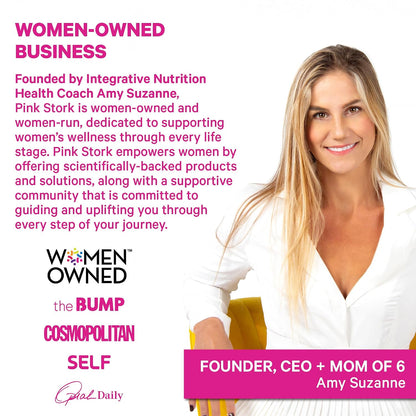 Pink Stork Organic Hormone Balance Tea for Women, Cinnamon, 30 Servings | Red Raspberry Leaf & Chasteberry (Vitex), Organic Herbal Tea, PMS, Menstrual Cycle + Perimenopause Support - PrimeBioHealth - canada supplements