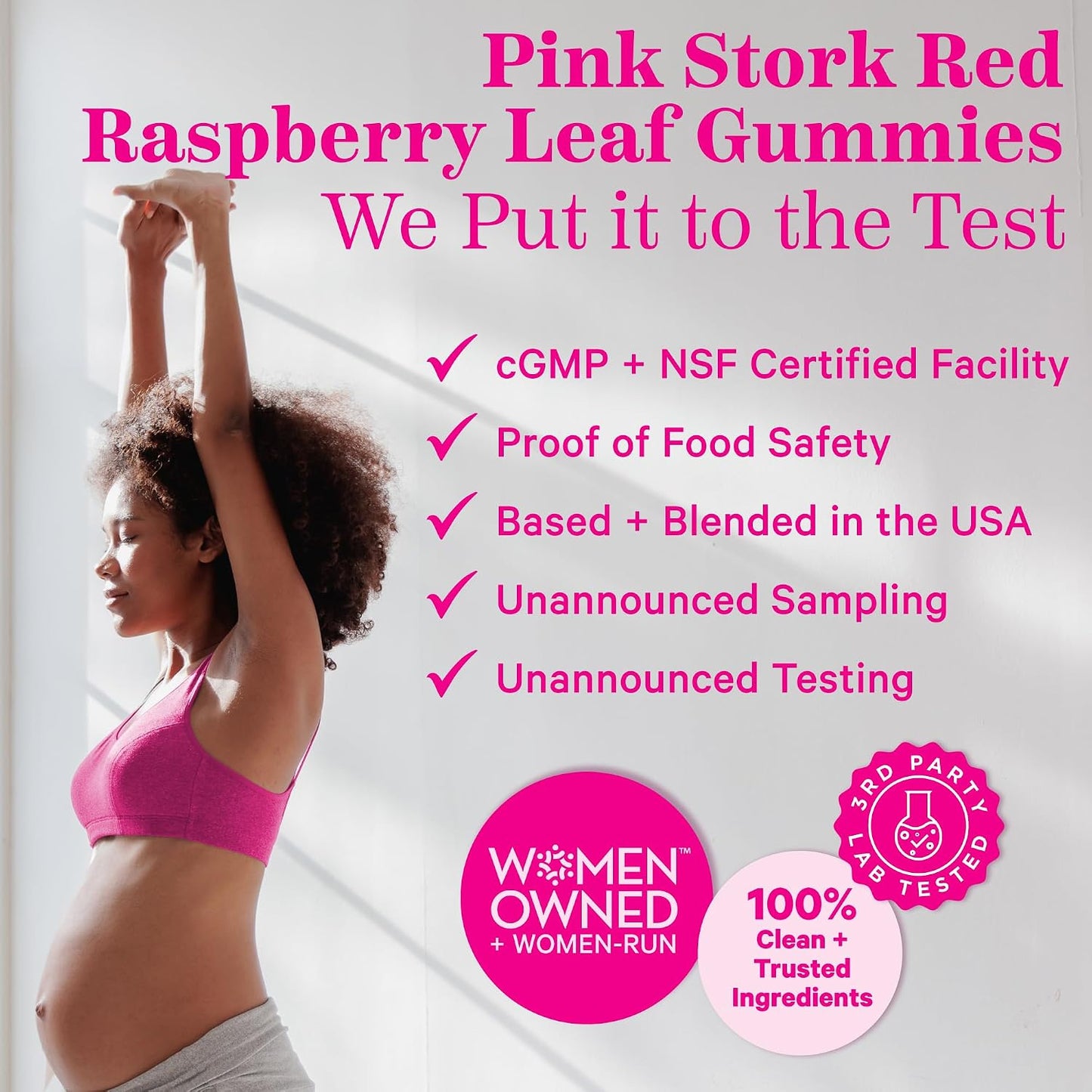 Pink Stork Red Raspberry Leaf Gummies for Labor Prep, 60 Count | Evening Primrose Oil + Black Cohosh, Pregnancy + Postpartum Mood Essentials, Vegan, Non-GMO - PrimeBioHealth - canada supplements