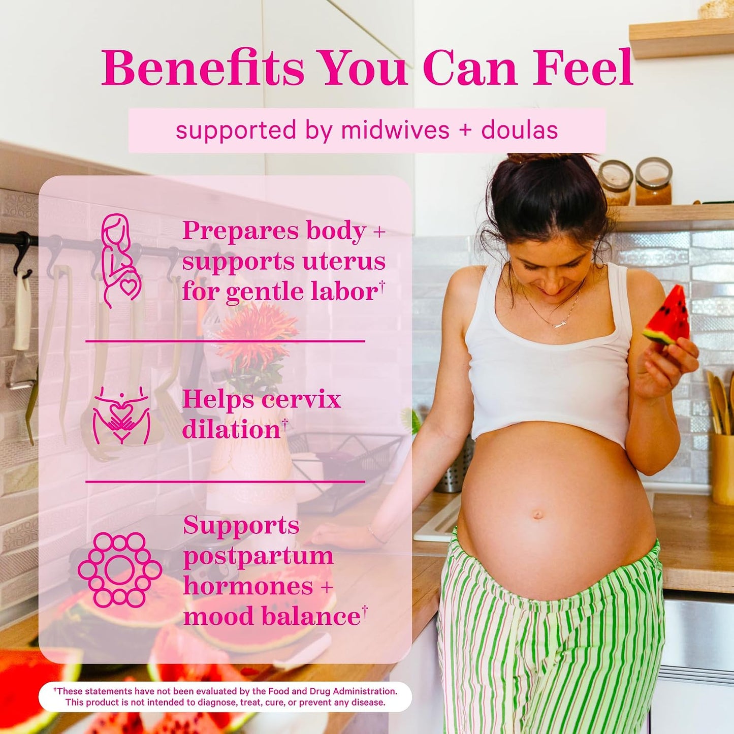 Pink Stork Red Raspberry Leaf Gummies for Labor Prep, 60 Count | Evening Primrose Oil + Black Cohosh, Pregnancy + Postpartum Mood Essentials, Vegan, Non-GMO - PrimeBioHealth - canada supplements