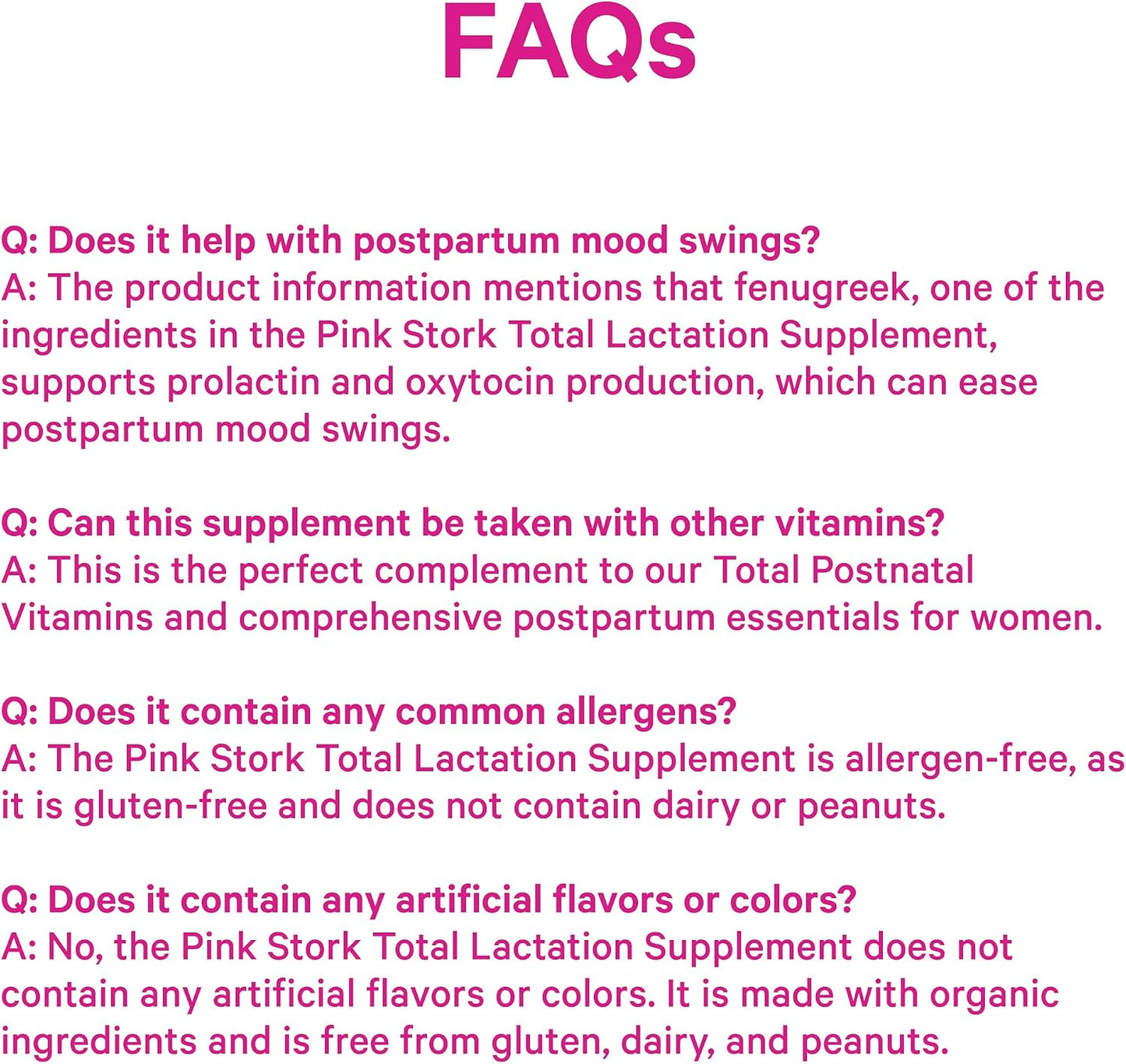 Pink Stork Total Lactation Supplement for Breast Milk Supply, Organic Fenugreek and Alfalfa to Support Breastfeeding, Milk Flow, and Production, Postpartum Essentials - 60 Capsules - PrimeBioHealth - canada supplements