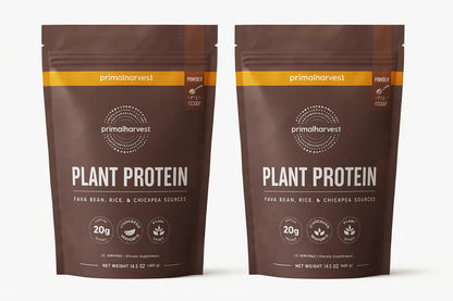 Primal Harvest Protein - Vegan Chocolate Protein Powder, Gluten & Dairy Free - PrimeBioHealth - canada supplements