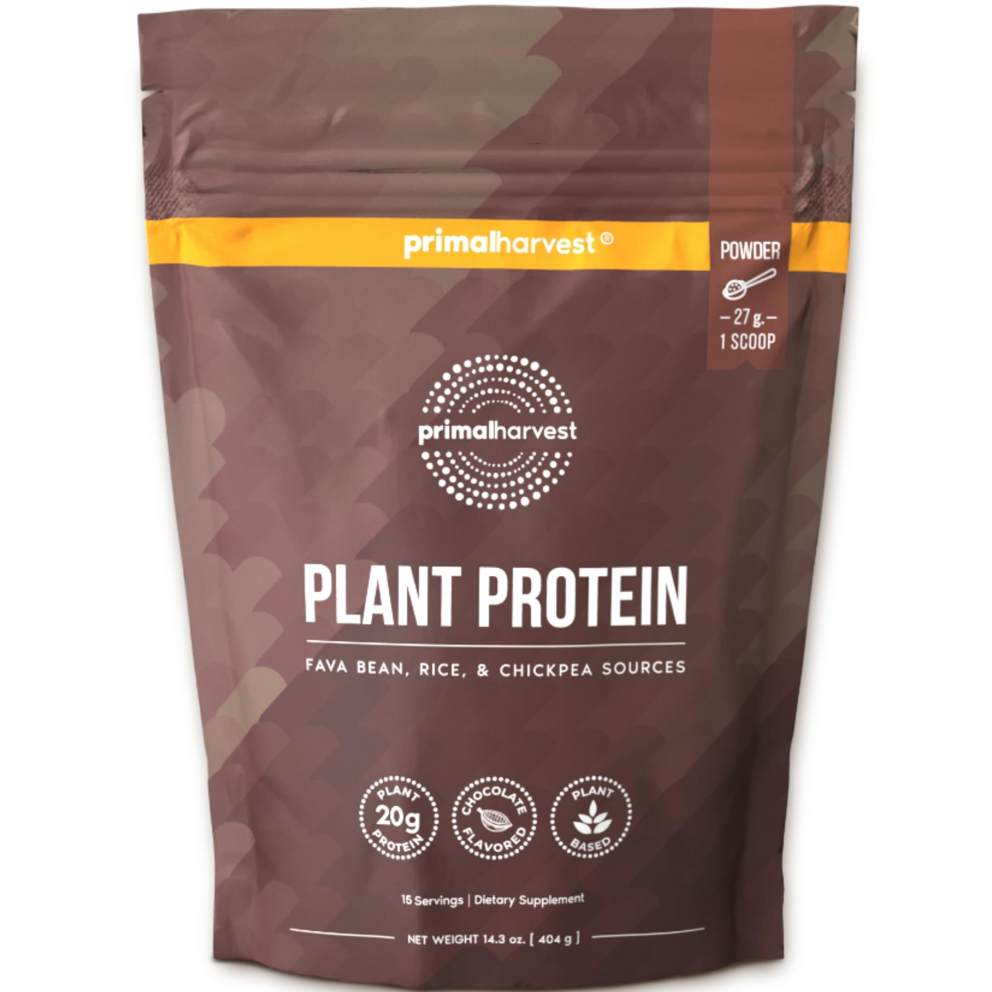 Primal Harvest Protein - Vegan Chocolate Protein Powder, Gluten & Dairy Free - PrimeBioHealth - canada supplements