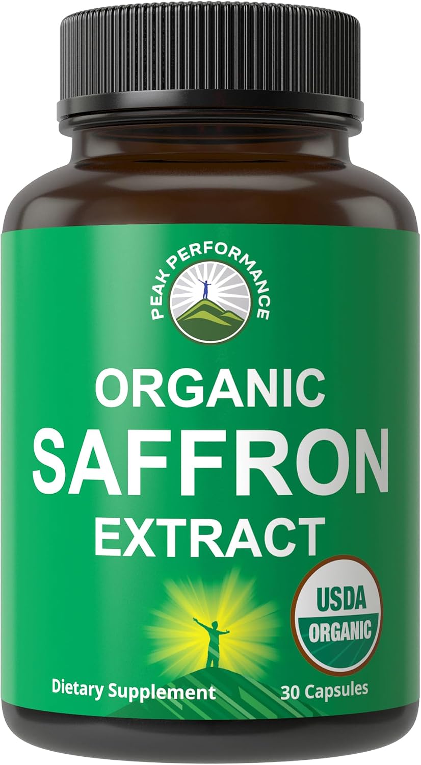 Saffron Supplements - USDA Organic Saffron Extract Capsules for Women, Men, and Kids. with Organic Prebiotic Fiber Instead of Filler. Pure and Natural for Mood, Brain, Focus, Cravings, PMS - PrimeBioHealth - canada supplements