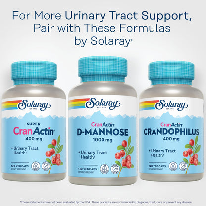 Solaray D-Mannose 1000mg with CranActin Cranberry Supplement 400mg, Urinary Tract Health & Bladder Support Capsules with Vitamin C, Vegan, 60 Day Guarantee, 75 Servings, 150 VegCaps - PrimeBioHealth - canada supplements