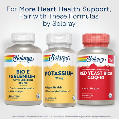 SOLARAY Potassium 99 mg - Electrolyte Balance Formula - Potassium Supplement for Electrolytes, Vascular and Heart Health Support, Lab Verified, 200 Servings, 200 VegCaps - PrimeBioHealth - canada supplements