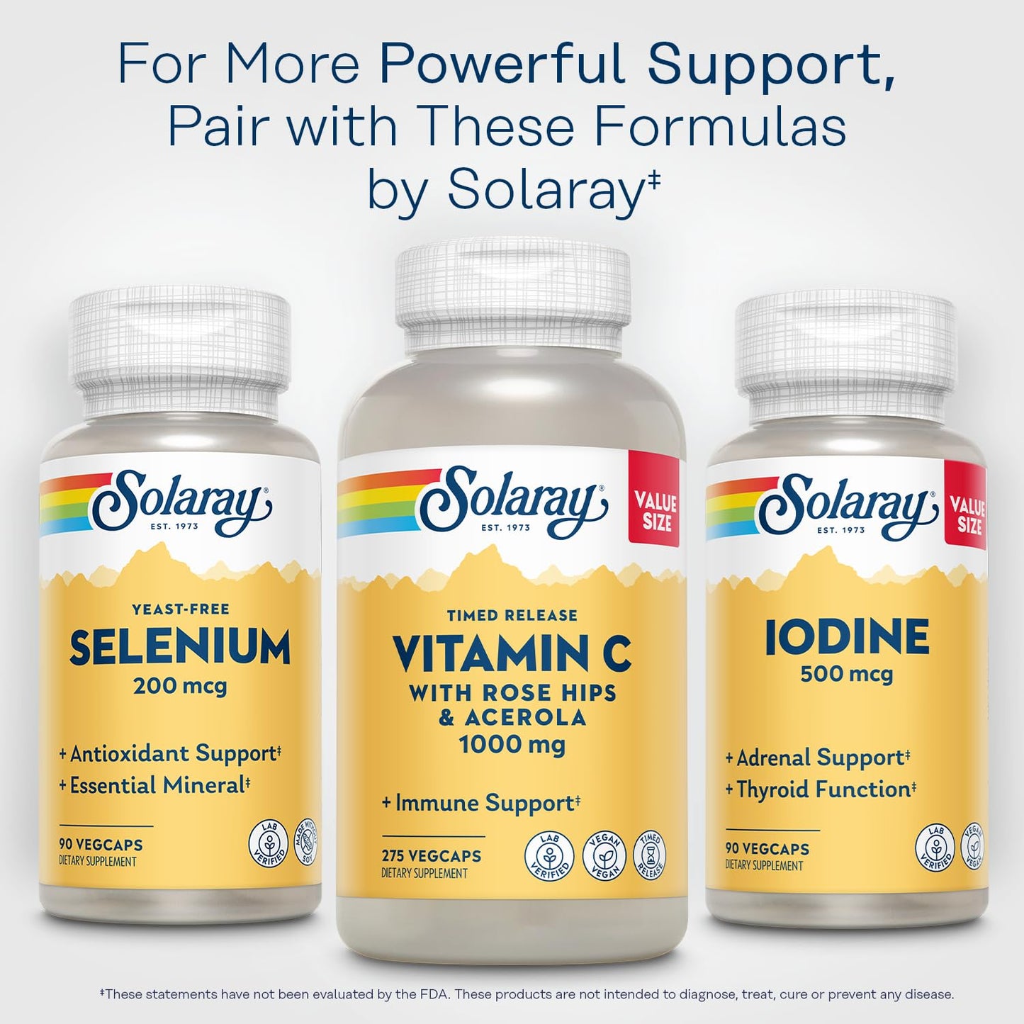 Solaray Yeast Free Selenium 200mcg, Selenium Capsules for Healthy Thyroid Function & Immune Support, High Absorption Supplement, Vegan, 90 Servings, 90 VegCaps - PrimeBioHealth - canada supplements