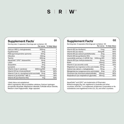 SRW Cel Essential | Wellness Supplement for Healthy Aging and Longevity | Supports Energy, Mental Performance + Muscle Health | 17 Vitamins & Minerals | Suitable for All Ages | 60 Capsules - PrimeBioHealth - canada supplements