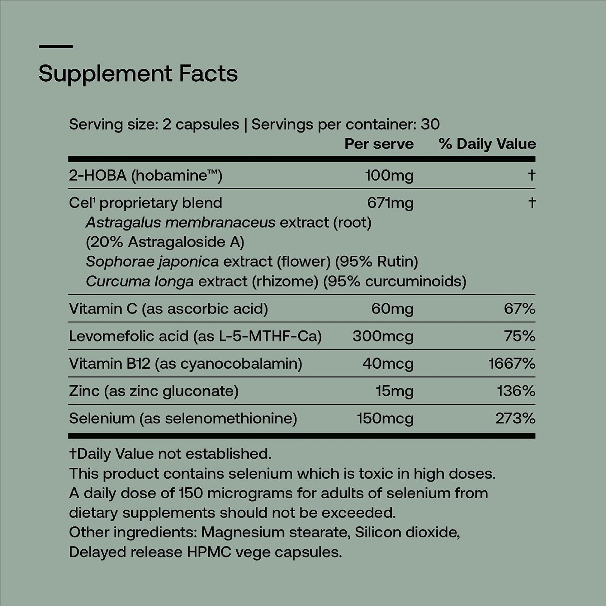 SRW Laboratories Cel¹ Stability | Stem Cell Supplement with 2-HOBA - Supports Stress Defence, DNA Structure & Youthful Cell Function | 60 Capsules - PrimeBioHealth - canada supplements