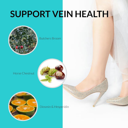 UpNourish Cellulite Vein Health Supplement with Caviar Collagen, SOD DIMPLESS, MOROSIL, Butchers Broom, Horse Chestnut, Leg Wellness and Circulation Support 90ct - PrimeBioHealth - canada supplements