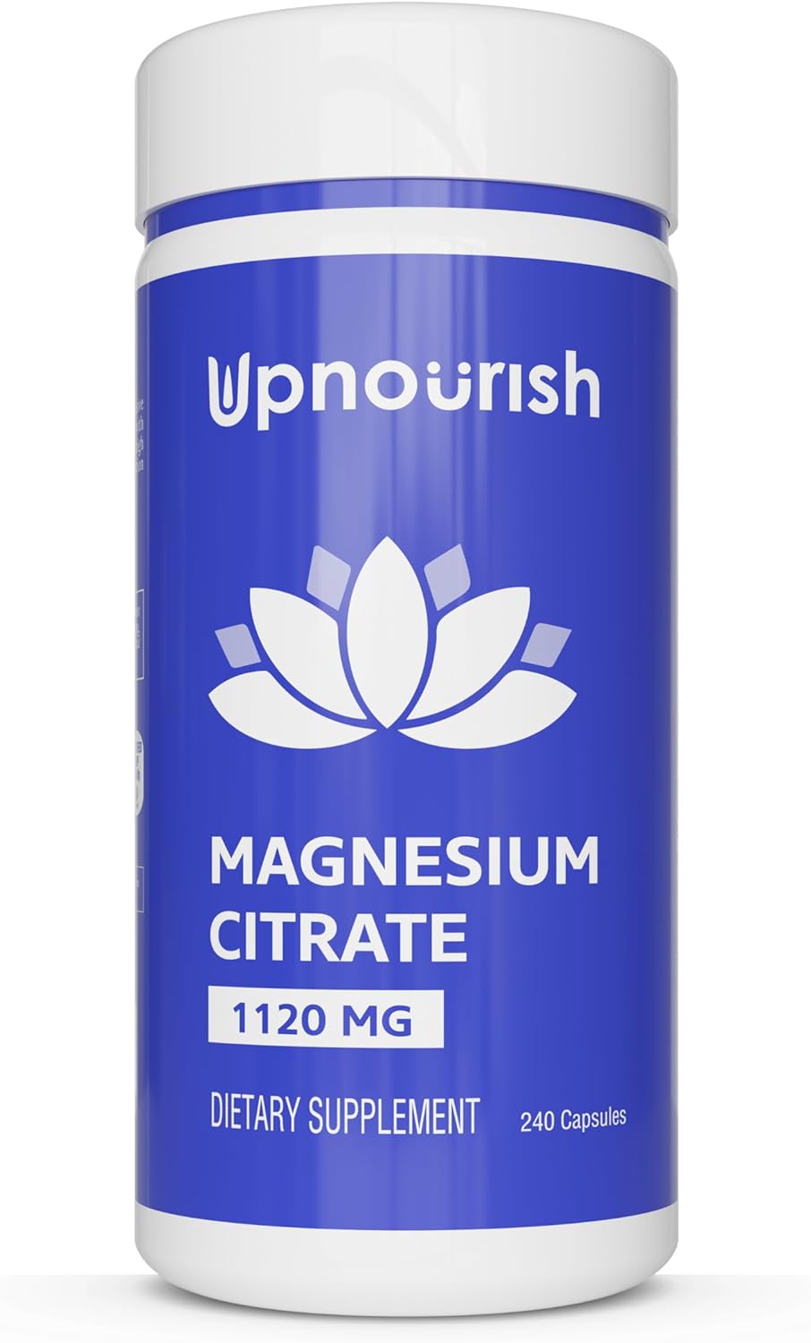 UpNourish Pure Magnesium Citrate (Citrato de Magnesio) 1120mg, 240 Capsules - High Absorption Magnesium Supplement for Women & Men - Natural Calm Magnesium for Constipation, Relax, Cramp Defense - PrimeBioHealth - canada supplements
