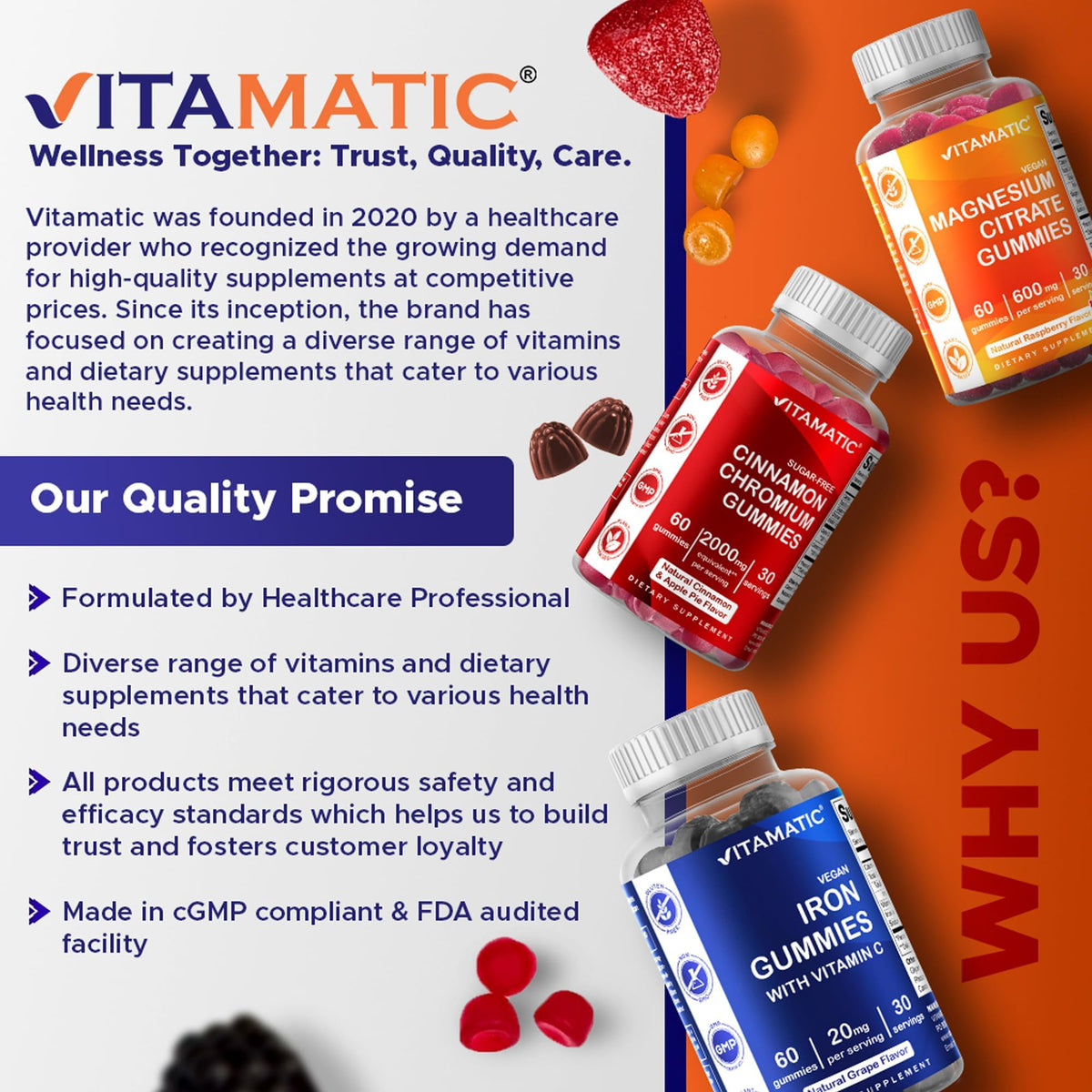 Vitamatic Probiotic Sugar Free Gummies for Men and Women – 5 Billion CFUs Digestive, Immune & Gut Health Support – Gluten Free - PrimeBioHealth - canada supplements
