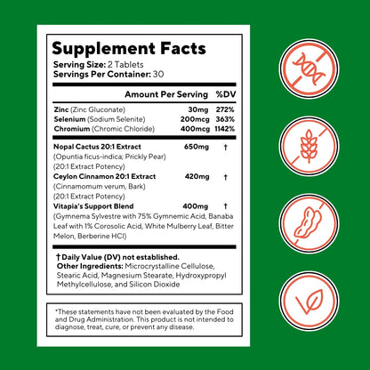 Vitapia Nopal Cactus Extract for Antioxidant, Skin, Metabolism, Wellness, Heart Health Support - 120 Veggie Capsules - Non GMO, Gluten Free Supplement - PrimeBioHealth - canada supplements
