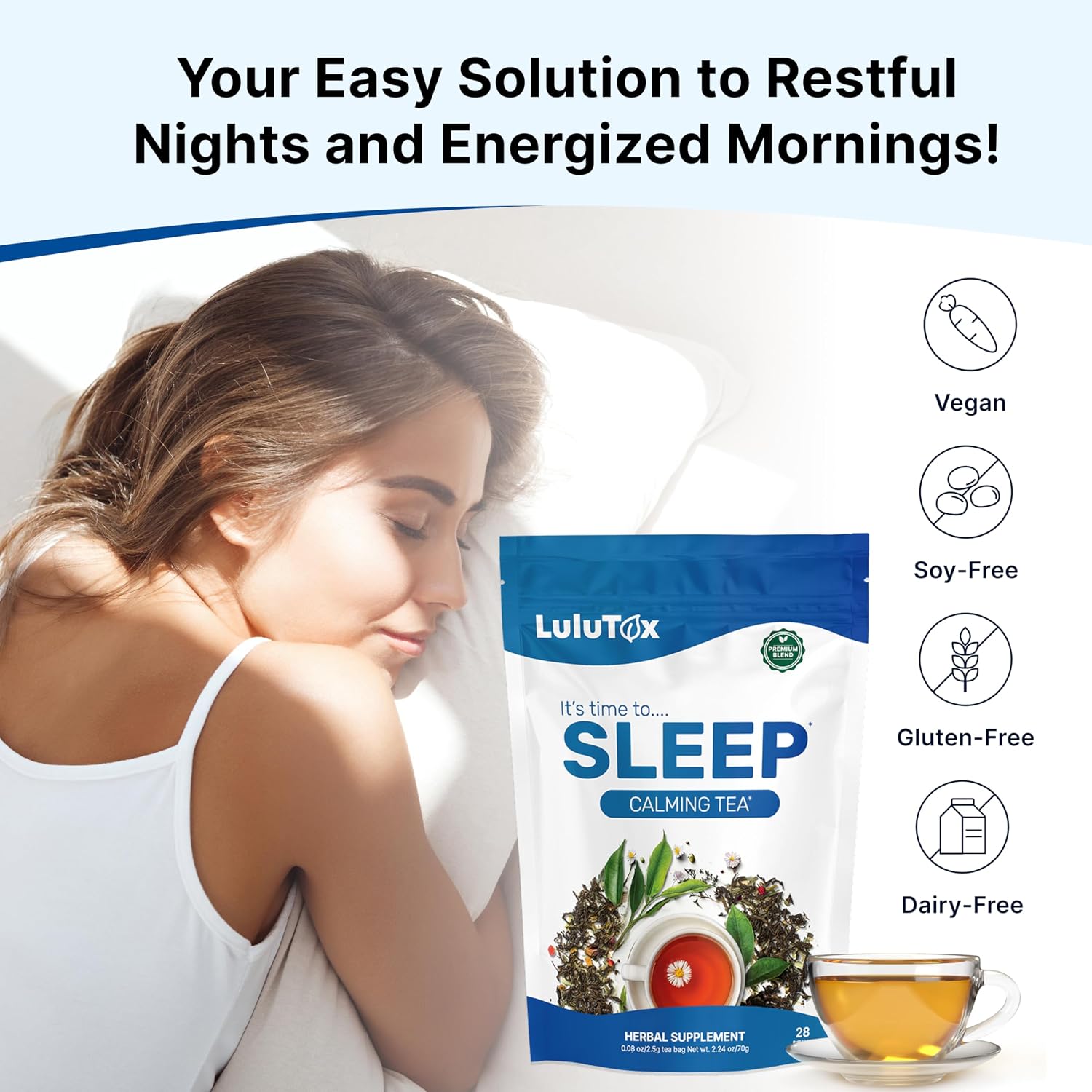 Wellamoon & Lulutox Evening Relaxation Set – Lavender Aromatherapy Mist & Herbal Infusion Tea – Calming Spray & 28 Tea Bags for a Peaceful Nighttime Routine - PrimeBioHealth - canada supplements