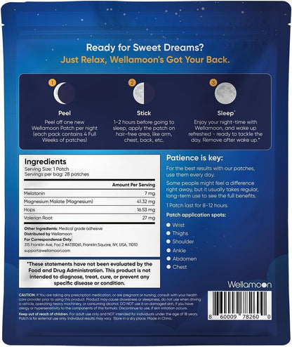 Wellamoon Sleep & Nasal Strip Bundle — Night-time Patch + Nasal Breathing Strips for Better Rest & Comfort - PrimeBioHealth - canada supplements