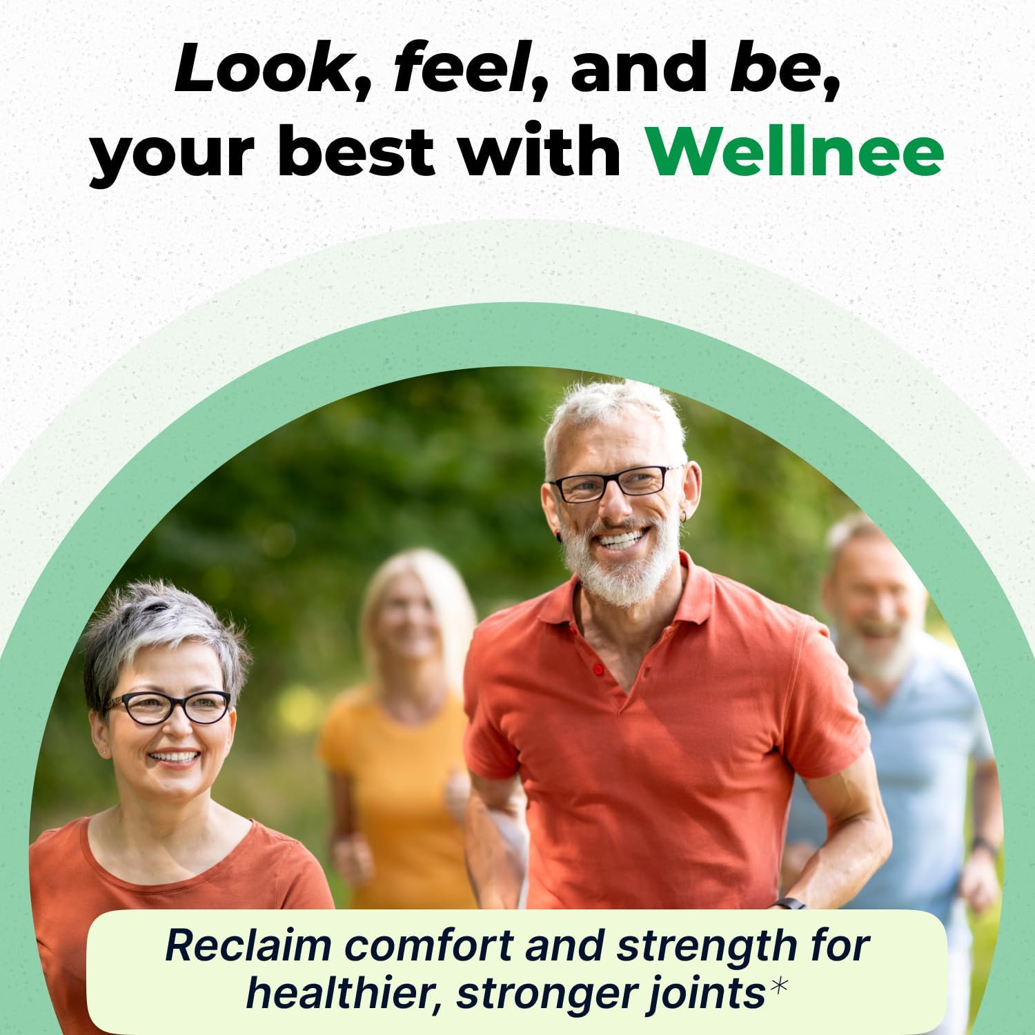 Wellnee Joint Support Supplement - Glucosamine Chondroitin MSM, Boswellia & Turmeric - Relieves Joint Discomfort & Supports Flexibility - Wellknee Joint Support - 90 Capsules, 30 Servings - PrimeBioHealth - canada supplements