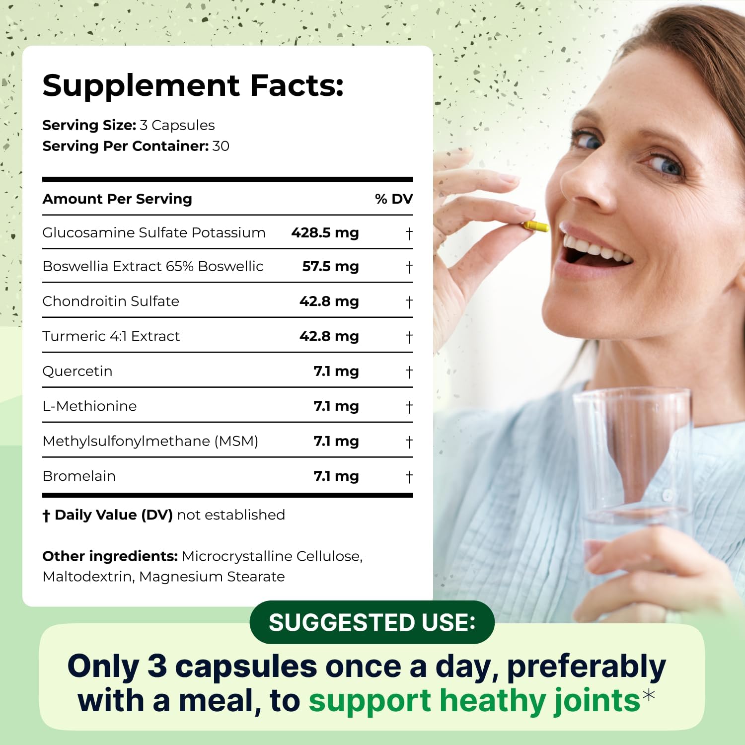Wellnee Joint Support Supplement - Glucosamine Chondroitin MSM, Boswellia & Turmeric - Relieves Joint Discomfort & Supports Flexibility - Wellknee Joint Support - 90 Capsules, 30 Servings - PrimeBioHealth - canada supplements