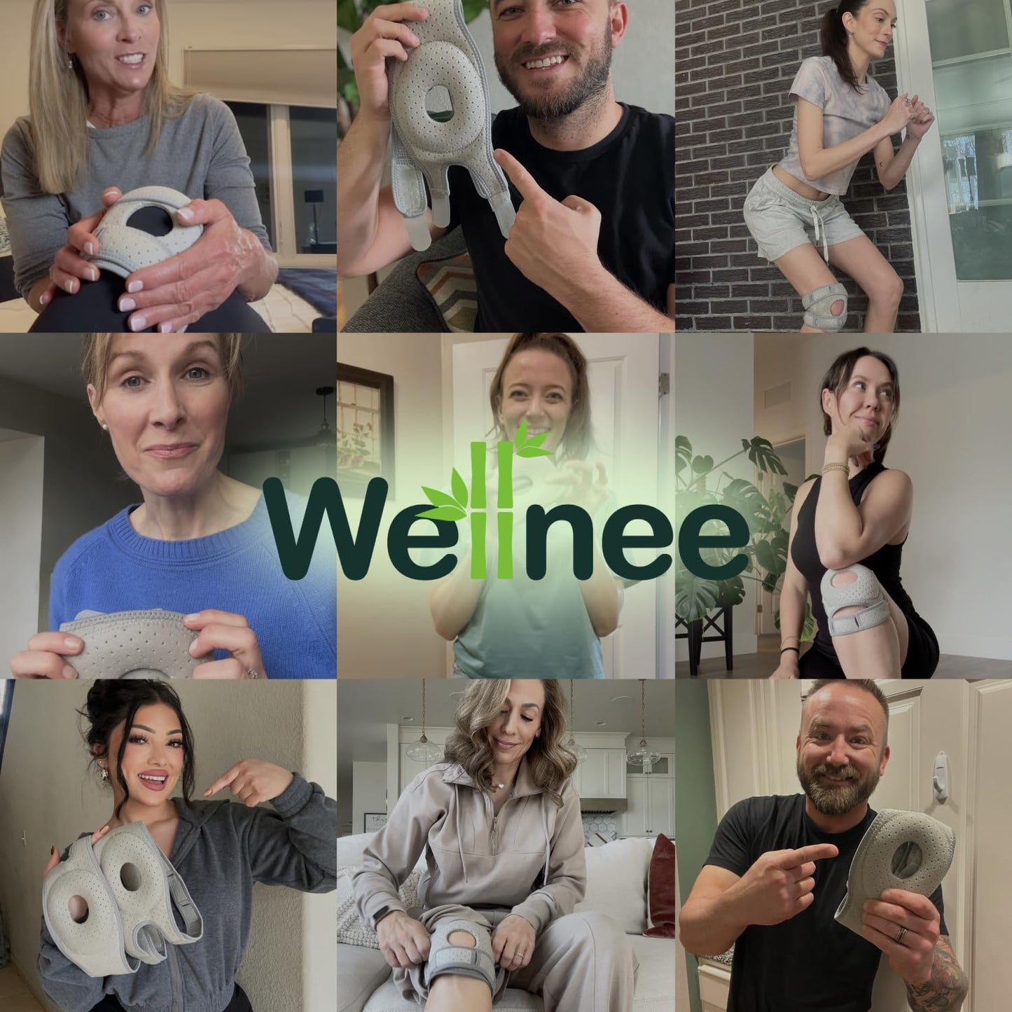 Wellnee Knee Brace with Silicone Padding - Wellknee Compression Sleeve for Men & Women - Joint Support that Massages & Boosts Circulation During Walking, Running & Exercise - PrimeBioHealth - canada supplements