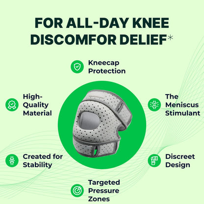 Wellnee Knee Brace with Silicone Padding - Wellknee Compression Sleeve for Men & Women - Joint Support that Massages & Boosts Circulation During Walking, Running & Exercise - PrimeBioHealth - canada supplements