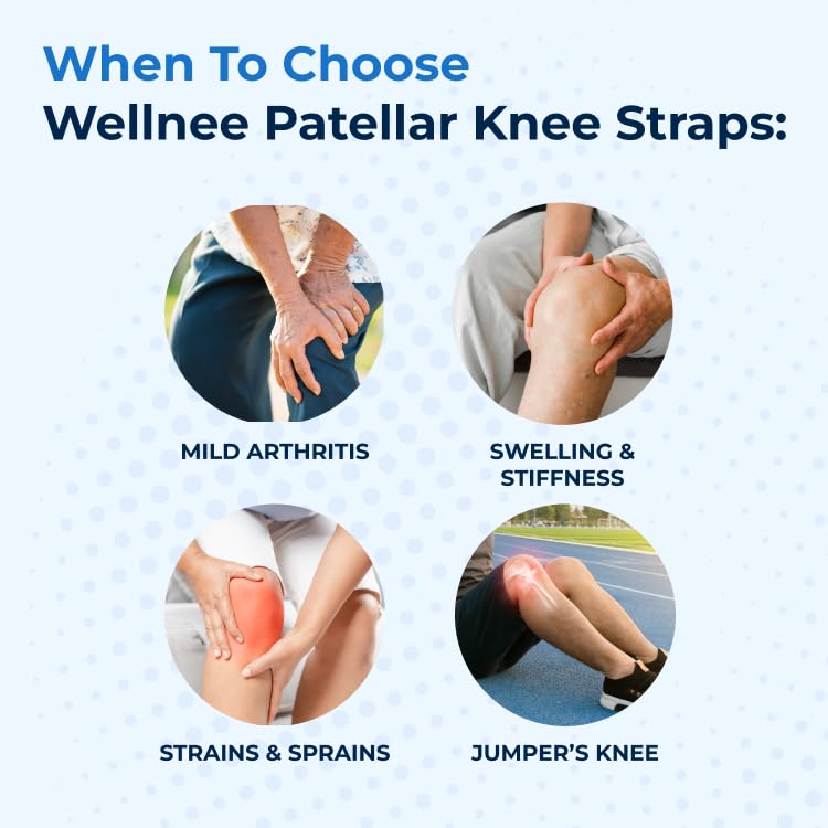 Wellnee Knee Support Bundle – Adjustable Patella Knee Strap + Herbal Knee Patches for Everyday Comfort, Activity & Recovery (1 Strap + 10 Patches) - PrimeBioHealth - canada supplements