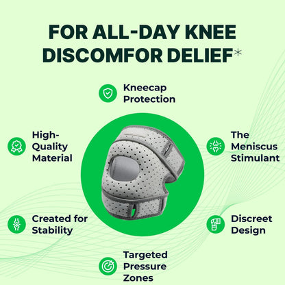 Wellnee Knee Support & Pain Relief Bundle – Herbal Knee Patch + Compression Knee Brace with Silicone Padding – Natural Joint Comfort, Stability & Recovery Support for Daily Use, Sports & Walking - PrimeBioHealth - canada supplements